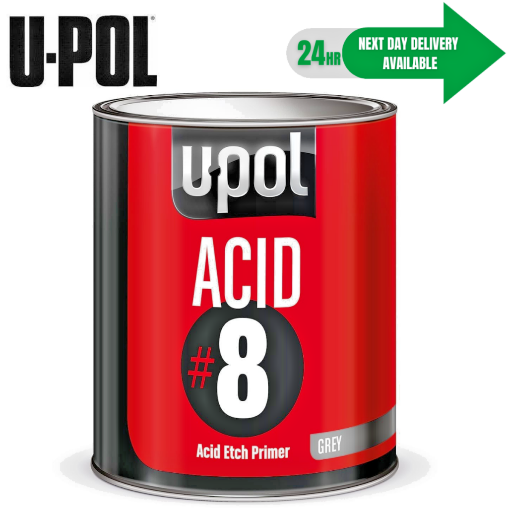 Acid #8 1K Acid Etch Primer in Grey 1L (for Aluminium, Steel, Metal) U ...